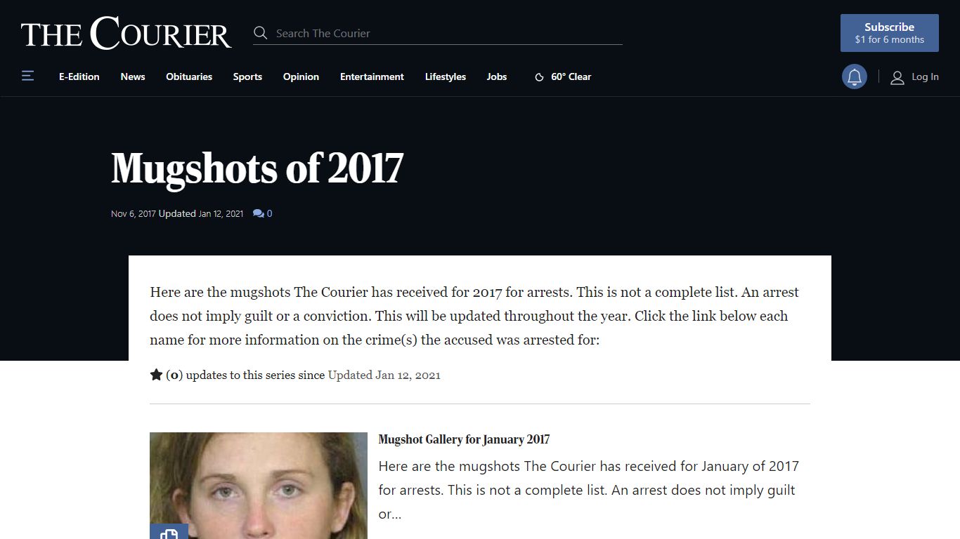 Mugshots of 2017 | Crime and Courts | wcfcourier.com