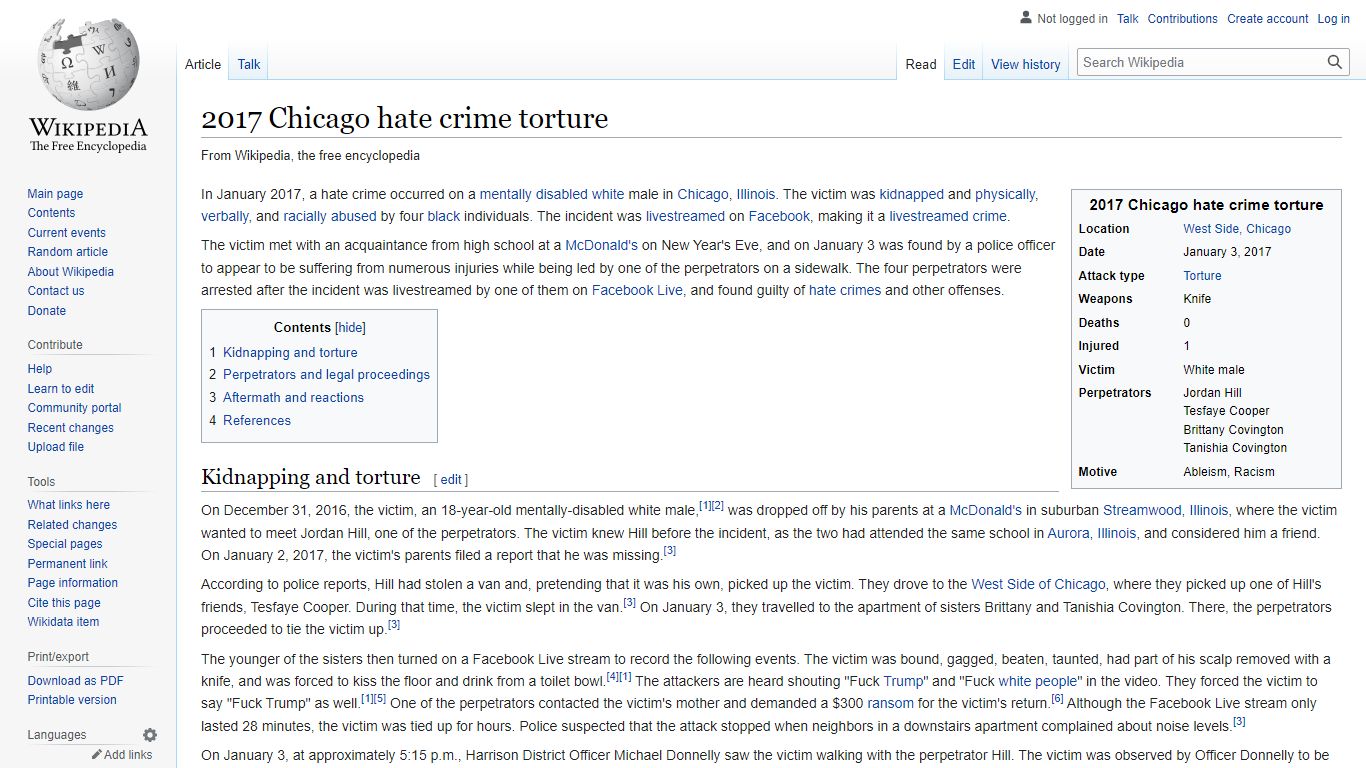 2017 Chicago hate crime torture - Wikipedia